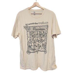 Voodoo Doughnut Donut Brown Graphic Tee Shirt Weight Magic Snake Mens Size 2XL